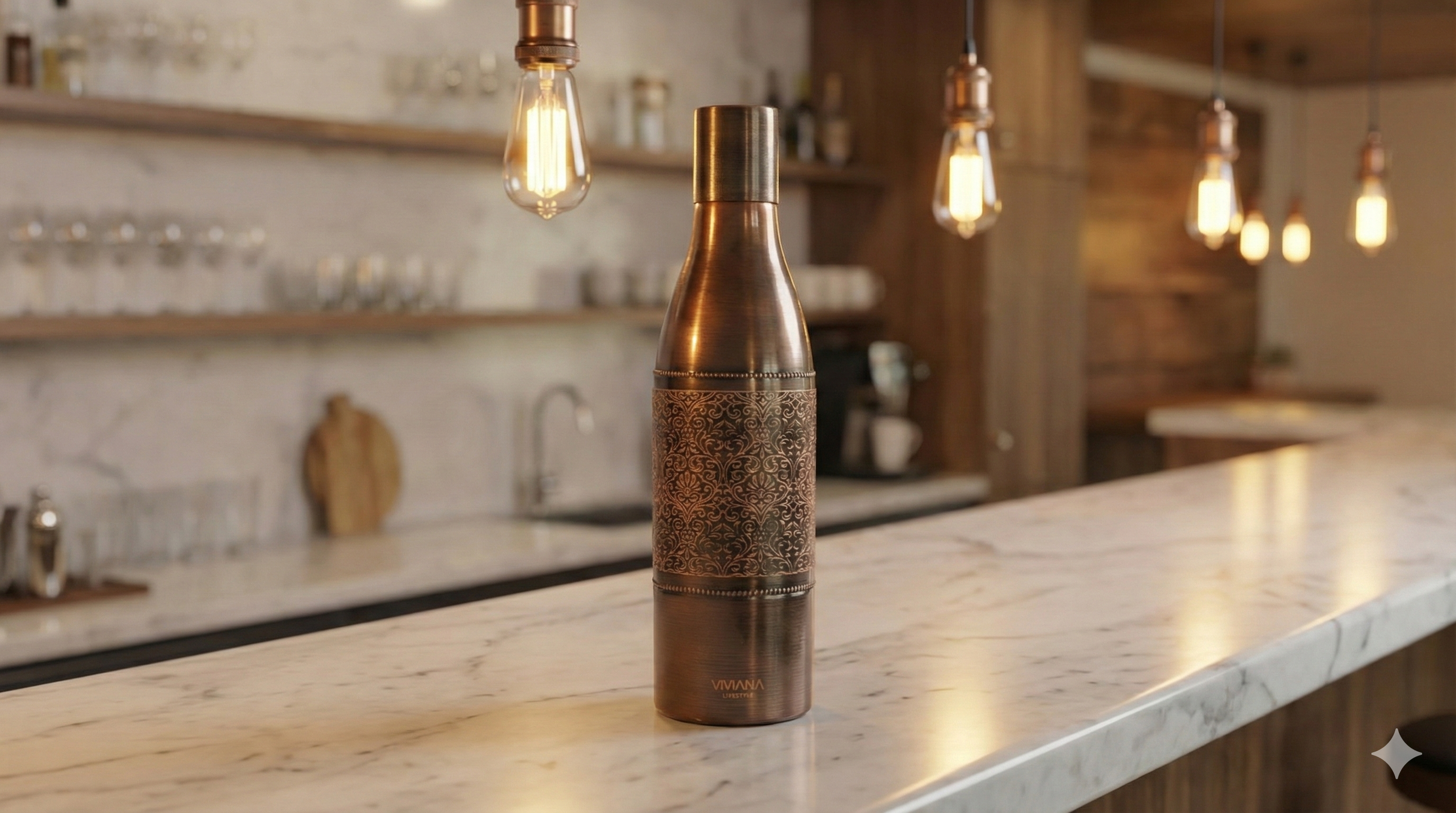 Sanjeevni Big A:E Bottle Design product view 2 - Viviana London artisan collection