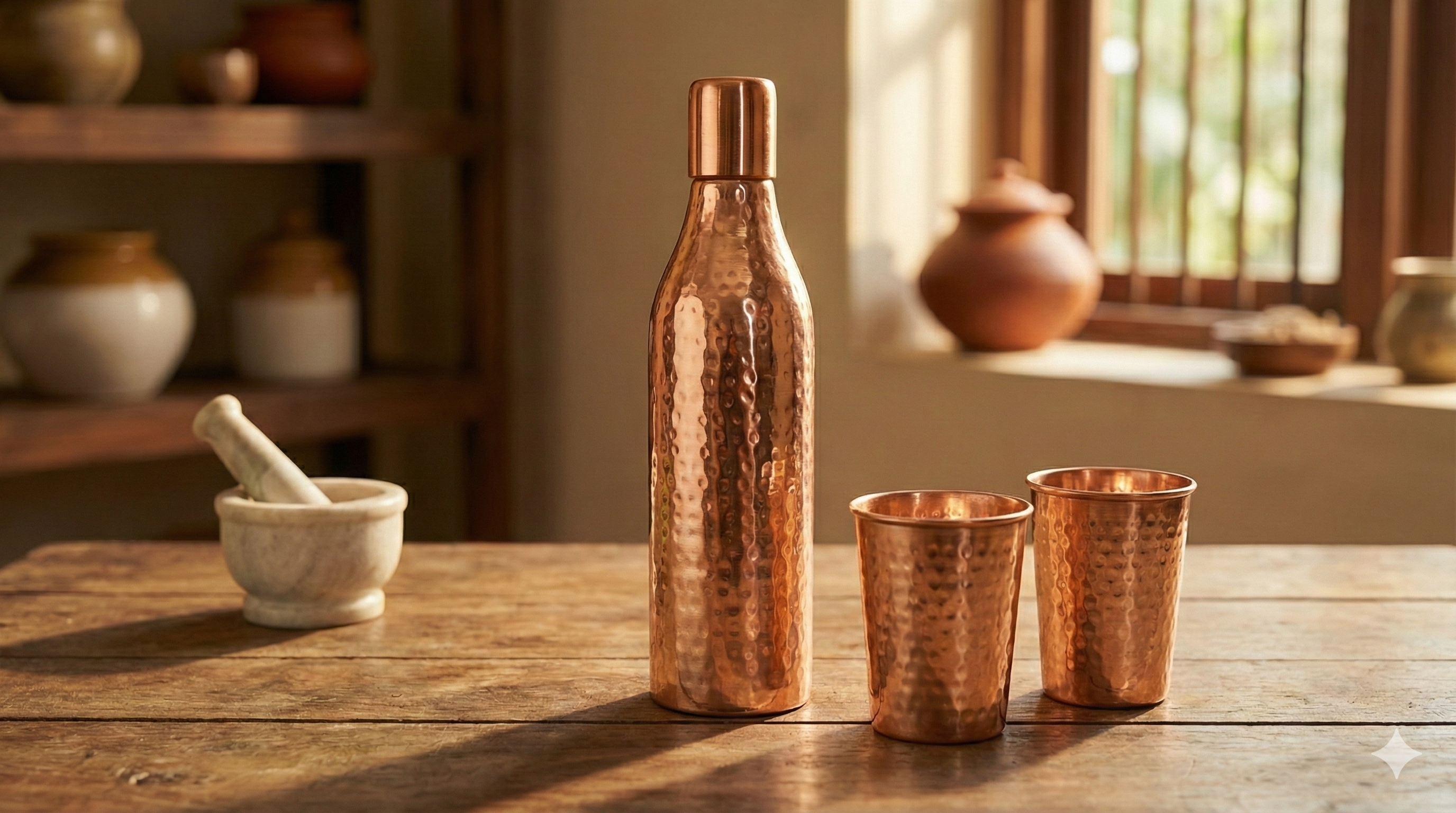 Sanjeevni Big Hammer Bottle Design product view 2 - Viviana London artisan collection