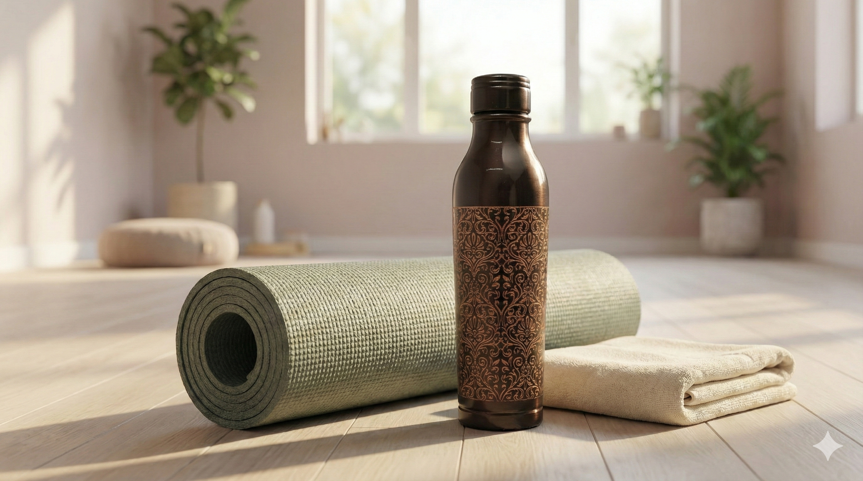 Yoga A:E Bottle Gym product view 2 - Viviana London artisan collection