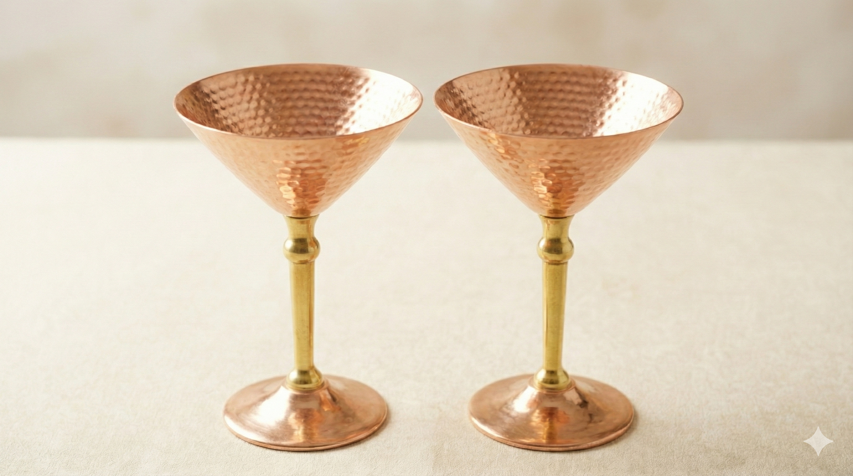 Martini Glass - Copper - Hammered Finish - Viviana London Martini Glass - Copper - Hammered Finish - handcrafted Copper bestseller from the Viviana London artisan collection