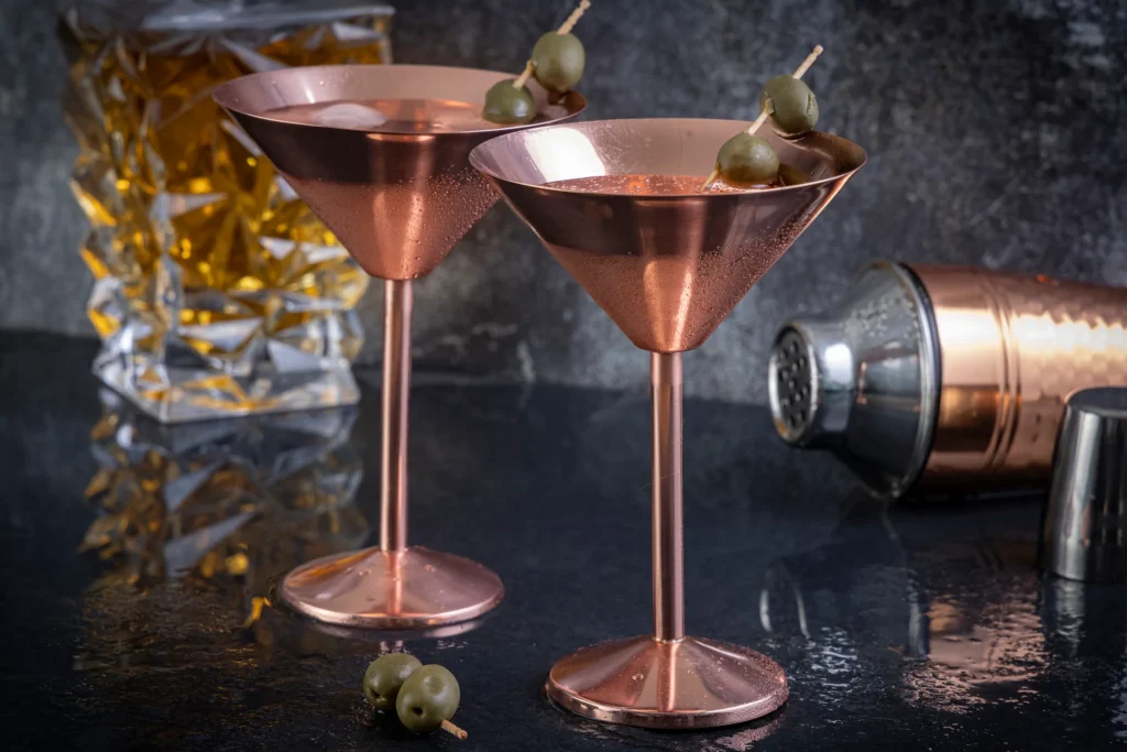 Copper Martini Glasses